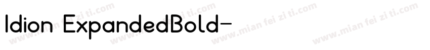 Idion ExpandedBold字体转换